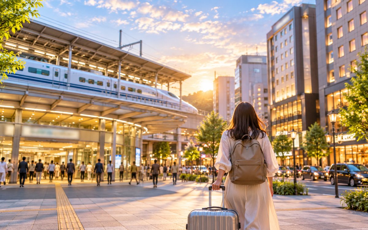 駅と駅前のホテルのイメージ